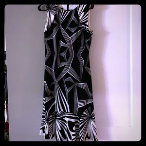 Size 8 black and white dress